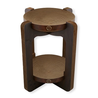 ＜猫壱＞爪とぎ　ダンボール　バリバリボウルタワー　ダークブラウン　商品画像1