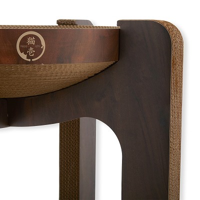 ＜猫壱＞爪とぎ　ダンボール　バリバリボウルタワー　ダークブラウン　商品画像3