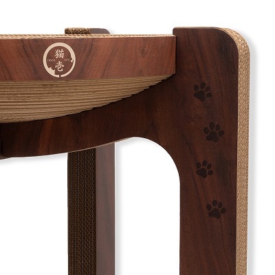 ＜猫壱＞爪とぎ　ダンボール　バリバリボウルタワーXL ダークブラウン　商品画像3