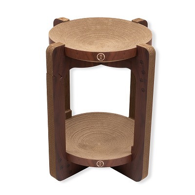 ＜猫壱＞爪とぎ　ダンボール　バリバリボウルタワーXL ダークブラウン　商品画像1