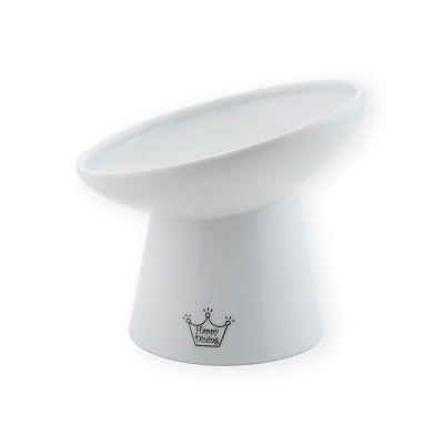 ＜猫壱＞猫用食器　脚付食器　ハッピーダイニング 脚付にゃにゃめフードボウル　ハイタイプ　 猫柄 　商品仕様3