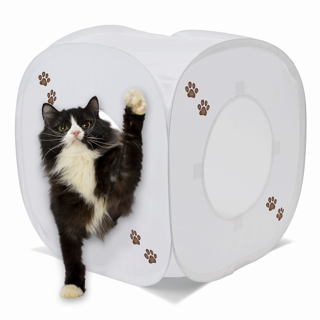 キャットプレイキューブ ホワイト<br><p style="font-size:75%;">一度遊んだらやめられない！</p>