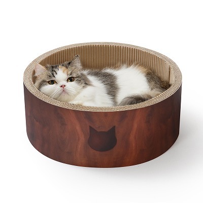 バリバリベッド® サークルM ダークブラウン<br><p style="font-size:75%;">寝てよし、研いでよし　丸まれる絶妙なフィット感</p>【Amazon専売】