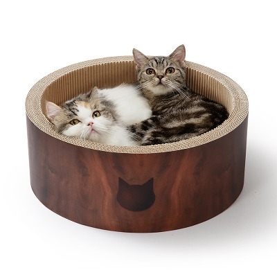 バリバリベッド® サークルL ダークブラウン<br><p style="font-size:75%;">寝てよし、研いでよし　丸まれる絶妙なフィット感</p>【Amazon専売】