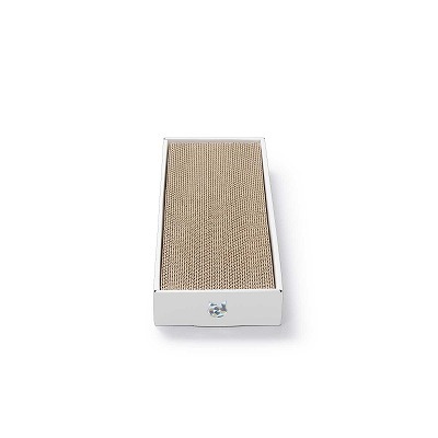 ＜猫壱＞猫用つめとぎ　バリバリパッド スリム ホログラムホワイト　商品画像１