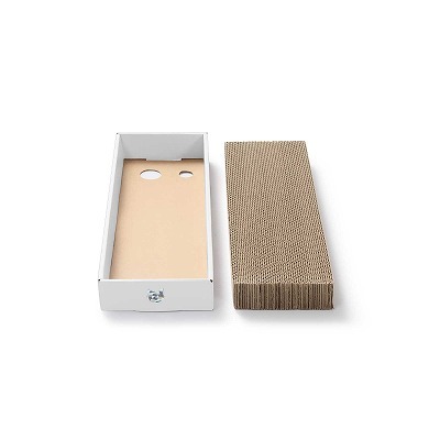 ＜猫壱＞猫用つめとぎ　バリバリパッド スリム ホログラムホワイト　商品画像2