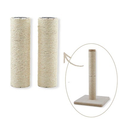 【リニューアル】バリバリつめとぎポール 麻 交換用つめとぎ2個パック<br><p style="font-size:75%;">猫とあなたをもっとハッピーに</p>