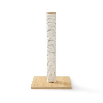 ＜猫壱＞猫用つめとぎ　タテ型つめとぎ　バリバリつめとぎポール ウッドプレミアム レギュラー 紙縄 ライトブラウン　商品画像2