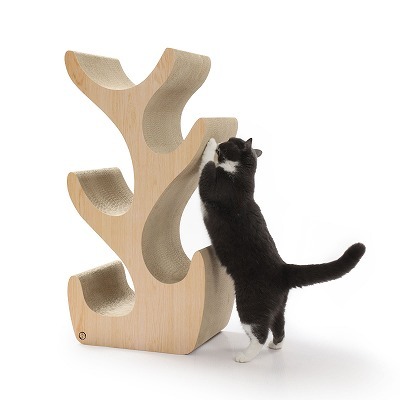 ＜猫壱＞爪とぎ　ダンボール　バリバリボウルタワー　爪とぎベッドロック機能