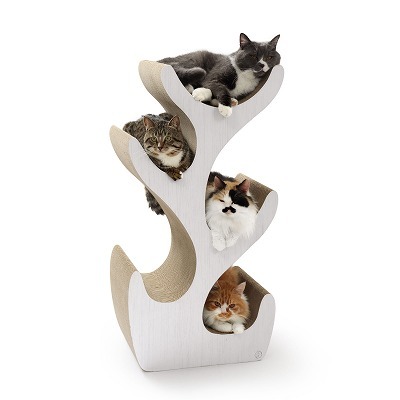 ＜猫壱＞爪とぎ　ダンボール　バリバリボウルタワー　交換可能