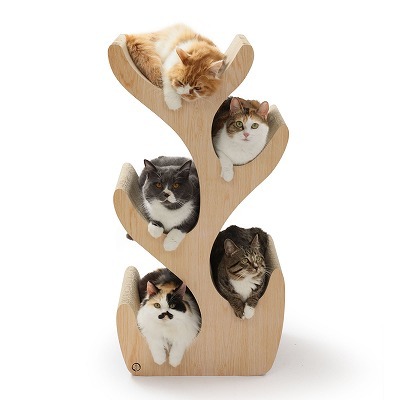 ＜猫壱＞爪とぎ　ダンボール　バリバリボウルタワー　サイズ