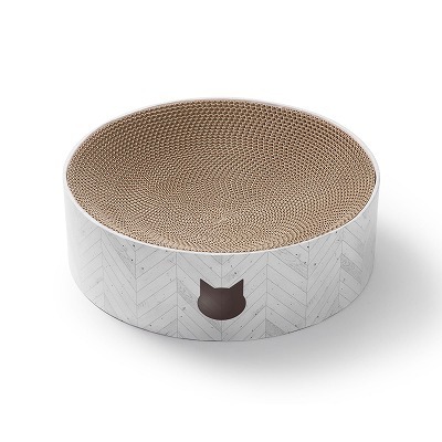 ＜猫壱＞バリバリボウル　ヘリンボーンホワイト　DCM限定　メイン画像