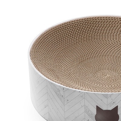 ＜猫壱＞バリバリボウル　ヘリンボーンホワイト　DCM限定　商品画像1