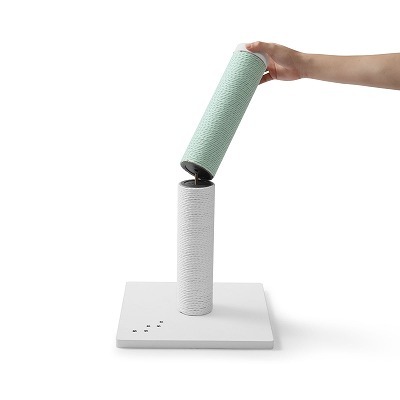 ＜猫壱＞バリバリつめとぎポール紙縄 グリーン＆ホワイト　カインズホーム限定　商品画像3