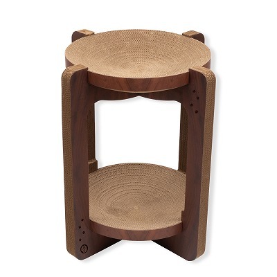 ＜猫壱＞爪とぎ　バリバリボウルタワーXL 支柱替え 2個セット ダークブラウン　商品画像