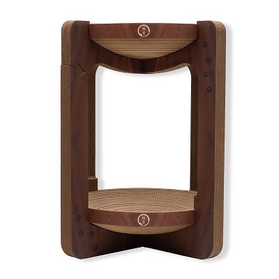 ＜猫壱＞爪とぎ　ダンボール　バリバリボウルタワーXL 交換用つめとぎ 2個パック ダークブラウン　商品画像3