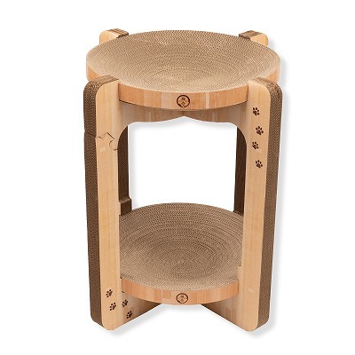 ＜猫壱＞爪とぎ　ダンボール　バリバリボウルタワーXL 交換用つめとぎ 2個パック ライトブラウン 商品画像3