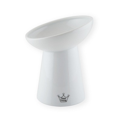 ＜猫壱＞猫用食器　脚付食器　ハッピーダイニング 猫用　脚付にゃにゃめフードボウル　レギュラー　猫柄　商品画像３