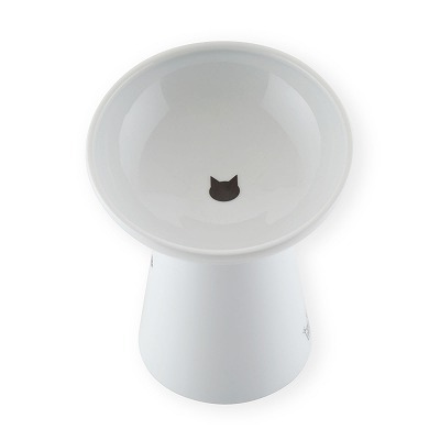 ＜猫壱＞猫用食器　脚付食器　ハッピーダイニング 猫用　脚付にゃにゃめフードボウル　レギュラー　猫柄　商品画像２