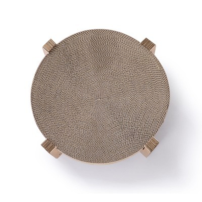 ＜猫壱＞爪とぎ　ダンボール爪とぎ　バリバリボウルスタンド　ライトブラウン　商品画像3