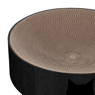 ＜猫壱＞爪とぎ　ダンボール爪とぎ　バリバリボウル　ブラック　商品画像3