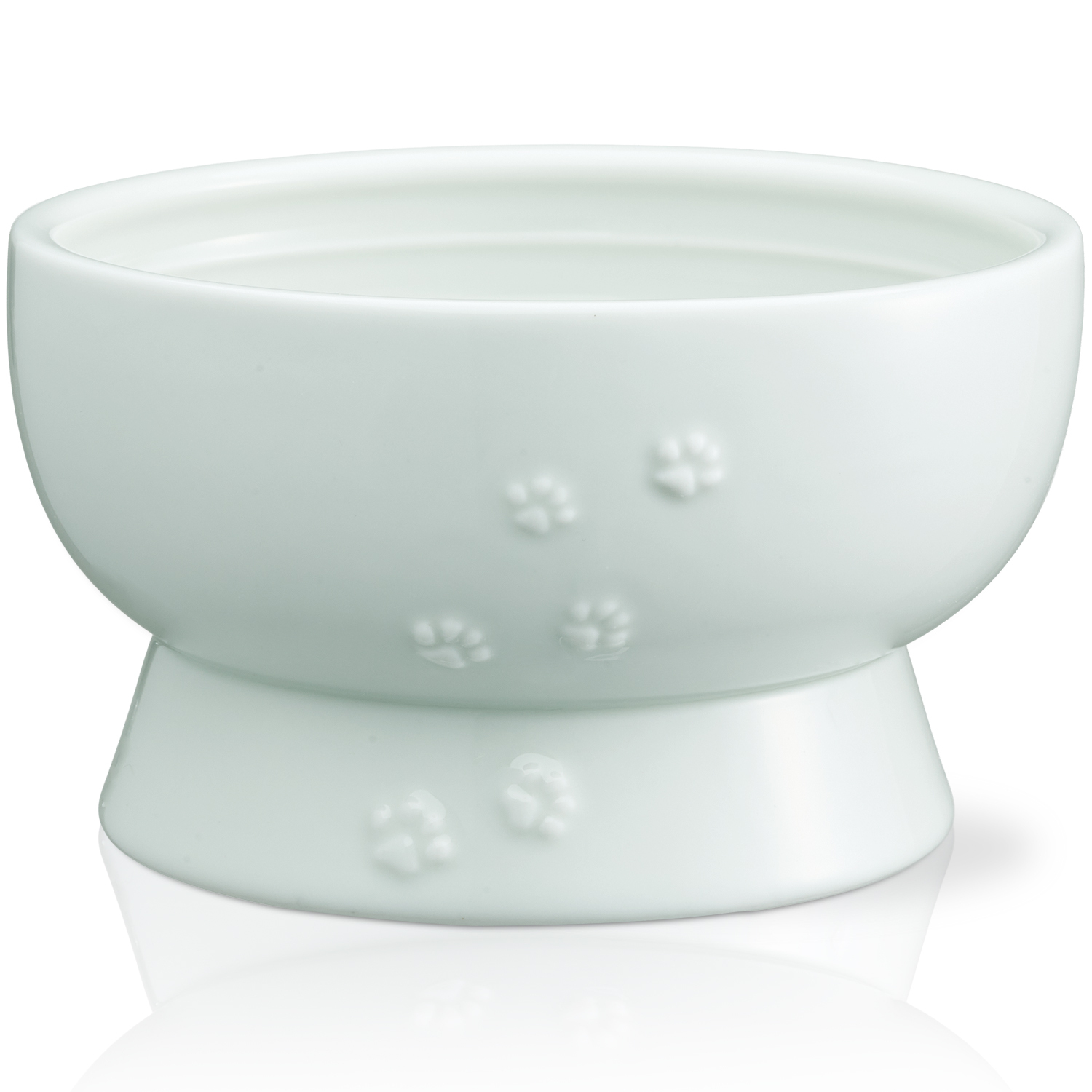 猫用　脚付ウォーターボウル　日本製　ペールグリーン<br><p style="font-size:75%;">日本の水と土で作った猫のための器</p>