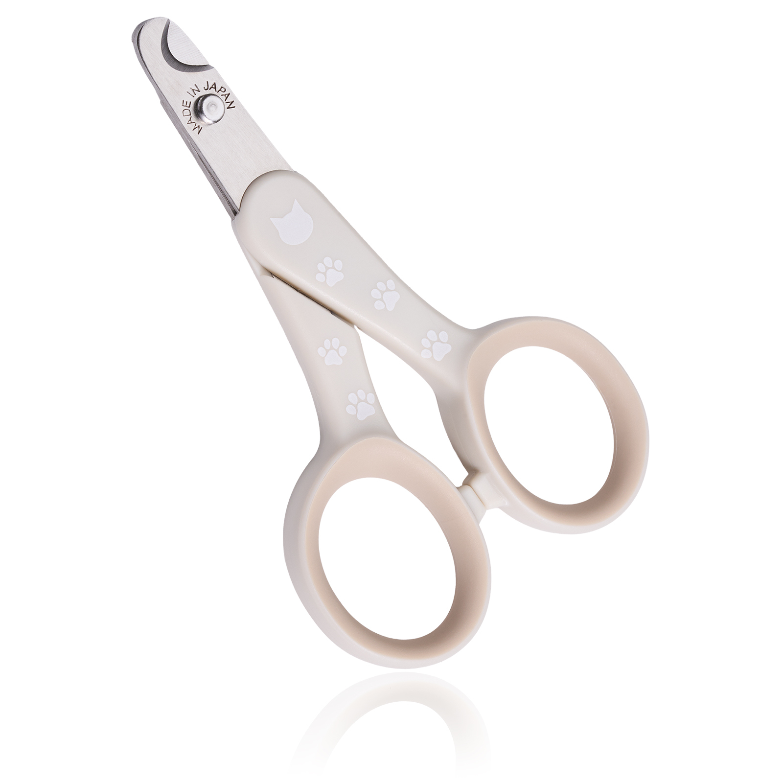 ストレスなくスパッと切れる猫用爪切り　日本製　ベージュ<br><p style="font-size:75%;">刃物産業の町、岐阜県関市で作られています</p>